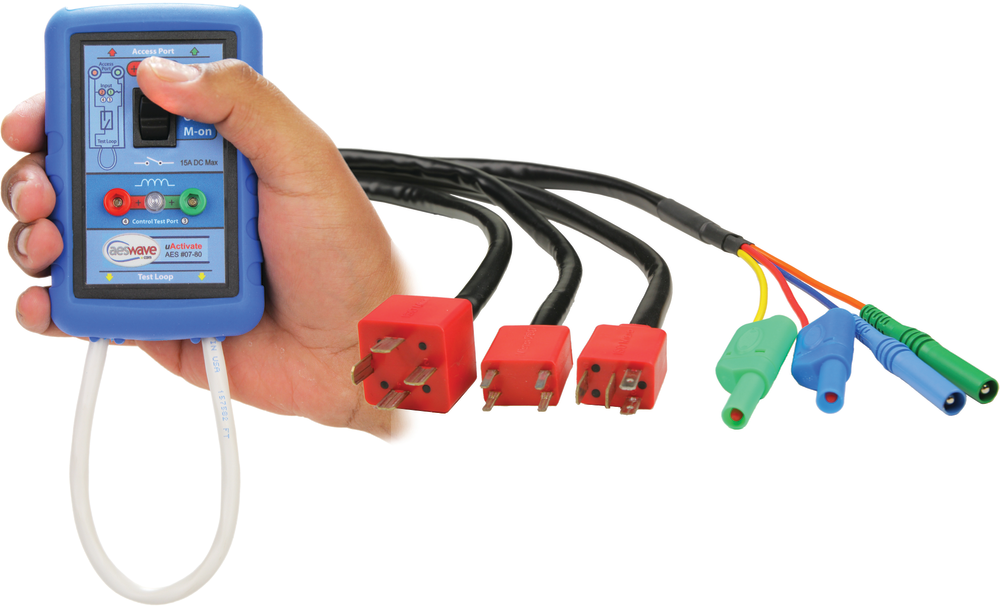 The AESWave uActivate Ultimate Circuit Breakout Box can perform a voltage drop across the relay control circuit. For information on this tool, visit VehicleServicePros.com/10920530