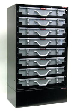 8 drawer service tray rack cabinet
