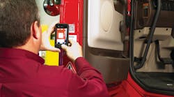 Scanning the unique QR Code at any authorized service location on a smart phone or tablet computer launches a SRM application and immediately loads asset information, customized inspection details and pending work. Scanning the unique QR Code at any authorized service location on a smart phone or tablet computer launches a SRM application and immediately loads asset information, customized inspection details and pending work.