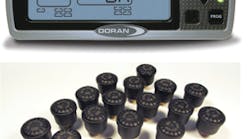 Direct TPMS, such as the Doran 360 series, uses pressure sensors located on each wheel's valve stems to directly measure the pressure in each tire. These sensors broadcast pressure data via a wireless radio frequency transmitter to a central receiver where the data is analyzed and the results sent to a display mounted inside the vehicle. Direct TPMS, such as the Doran 360 series, uses pressure sensors located on each wheel's valve stems to directly measure the pressure in each tire. These sensors broadcast pressure data via a wireless radio frequency transmitter to a central receiver where the data is analyzed and the results sent to a display mounted inside the vehicle.