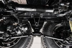 The Mack mRIDE spring suspension offers strength and longer vehicle life for refuse customers. The Mack mRIDE spring suspension offers strength and longer vehicle life for refuse customers.