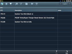 Fig.1: Codes stored in the ECU that did not trigger a 'Check Engine' light. Fig.1: Codes stored in the ECU that did not trigger a 'Check Engine' light.