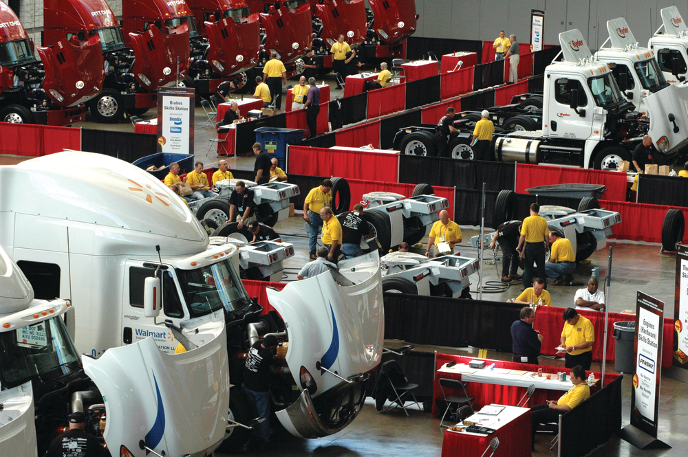The top scorers in the pre-qualification portion of the TMCSuperTech move on compete in the Hands-On Skills Challenge: a series of stations that cover specific diagnostic skills areas.