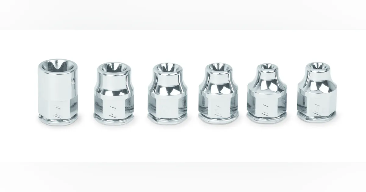 Inverted Rectangle Socket Six-Piece 1/4