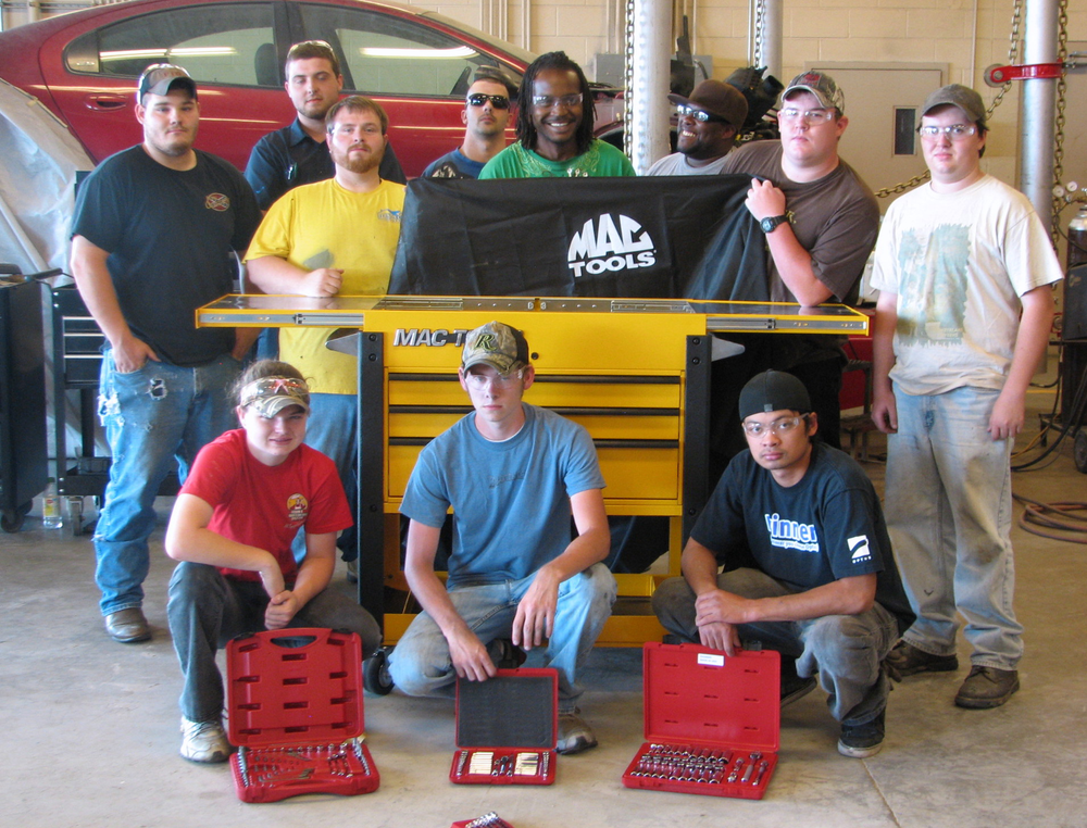 MAC Tools donates $10,000 in tools to collision school programs through the Collision Repair Education Foundation.