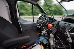 Ford using robots to improve 'Built Ford Tough' durability testing of its trucks. Ford using robots to improve 'Built Ford Tough' durability testing of its trucks.