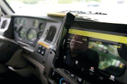 Drivewyze demonstrated its PreClear bypass service, which integrates XRS. Drivewyze demonstrated its PreClear bypass service, which integrates XRS.