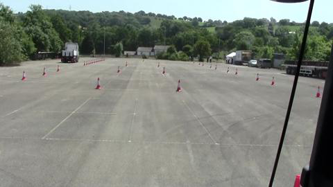 Behind the wheel for a go and stop run.
