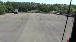 Behind the wheel for a go and stop run.