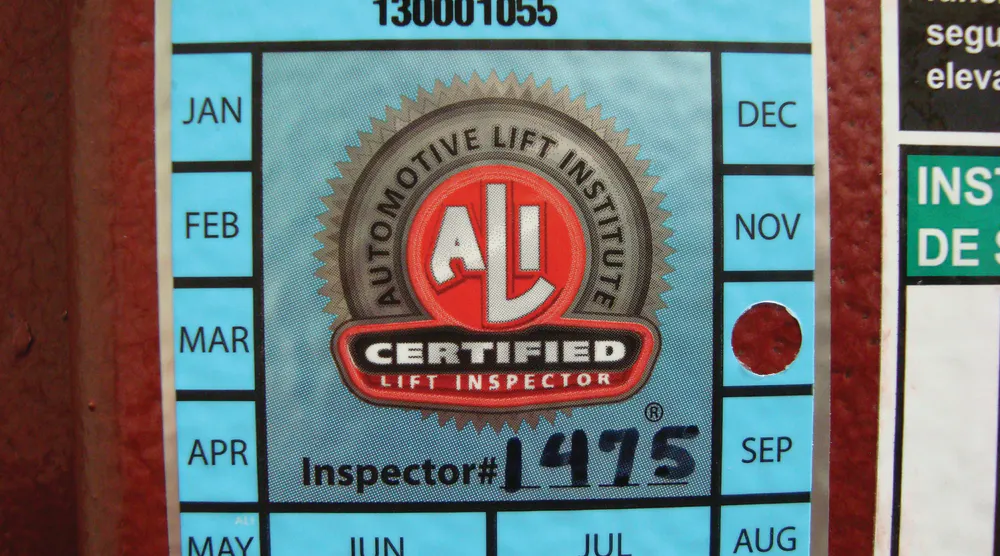 Ali Inspection Logos Tech Tip: Annual inspections keep lifts performing | Fleet Maintenance