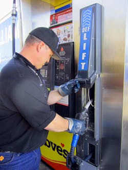 Love's Travel Stops becomes first retailer to offer DEF at the pump at all of its locations. Love's Travel Stops becomes first retailer to offer DEF at the pump at all of its locations.