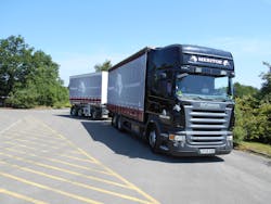 The Rigid combination vehicle used for the offset backing challenge. The Rigid combination vehicle used for the offset backing challenge.