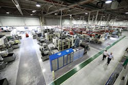 Meritor’s truck brake plant in Cwmbran, United Kingdom, has been revitalized and updated to produce more product faster in less space. Meritor’s truck brake plant in Cwmbran, United Kingdom, has been revitalized and updated to produce more product faster in less space.