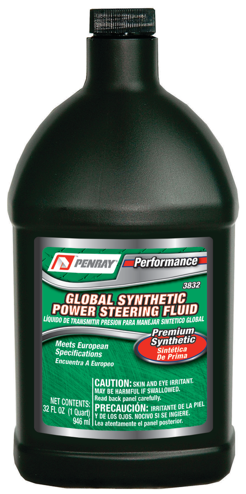 Import-Specific Power Steering Fluid.