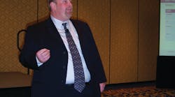 Michael Loth of Robert Bosch LLC talks about stop/start technology at a seminar during the last AAPEX convention. Michael Loth of Robert Bosch LLC talks about stop/start technology at a seminar during the last AAPEX convention.