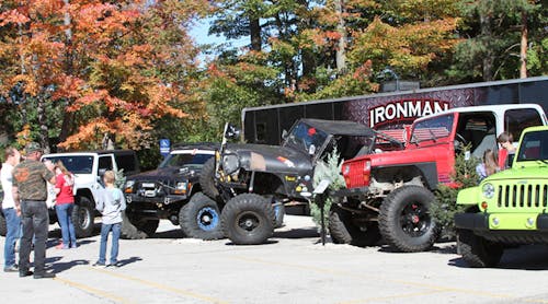 Visitors converge at Northwood University in Midland, Mich. to see the student auto displays.