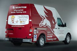 Meritor has put two new mobile training trucks on the road to deliver onsite product and systems education to warehouse distributors, independent service garages and fleets in the U.S. and Canada. Meritor has put two new mobile training trucks on the road to deliver onsite product and systems education to warehouse distributors, independent service garages and fleets in the U.S. and Canada.