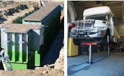 Diamond Lift construction (left) and completion (right) features a steel-reinforced containment system that incorporates high-strength material with optimized design to reduce overall construction costs. Diamond Lift construction (left) and completion (right) features a steel-reinforced containment system that incorporates high-strength material with optimized design to reduce overall construction costs.