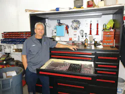 Jerry Wright used his woodworking skills to build himself a toolbox.