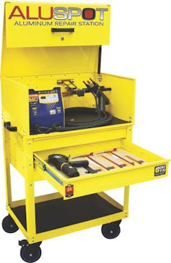 The Dent Fix DF-900DX Aluspot is approved by Ford to repair the vehicle manufacturer's 2015 aluminum-bodied F-150. The Dent Fix DF-900DX Aluspot is approved by Ford to repair the vehicle manufacturer's 2015 aluminum-bodied F-150.