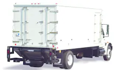 A Johnson Refrigerated Truck Bodies 19’ deep frozen low-temperature Blizzard XL truck body mounted on a Freightliner M2 truck chassis.