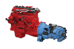 An integrated powertrain package for the Cummins Westport ISX12 G natural gas engine will provide customers with the first automated transmission to be paired with a spark-ignited natural gas engine in the North American market. An integrated powertrain package for the Cummins Westport ISX12 G natural gas engine will provide customers with the first automated transmission to be paired with a spark-ignited natural gas engine in the North American market.