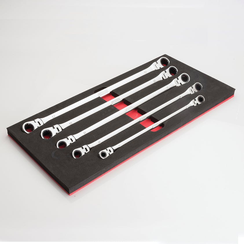 Spline Ratcheting Wrench Set, No. NR5M Fleet Maintenance
