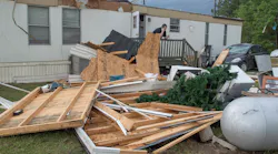 The tornado devastated sections of Arkansas. (AP Photo/The Fayetteville Observer, Johnny Horne)