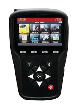 The ATEQ VT56 TPMS Tool features a soft, eight-button ergonomic keypad. The ATEQ VT56 TPMS Tool features a soft, eight-button ergonomic keypad.