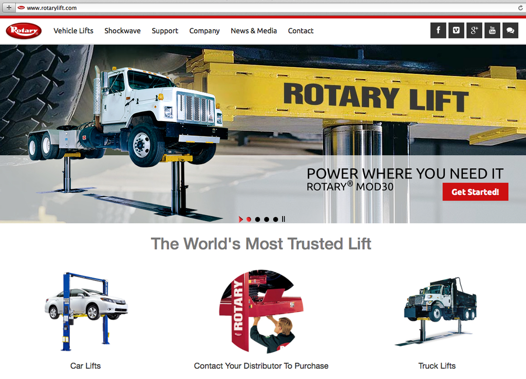 New Rotary Lift Homepage