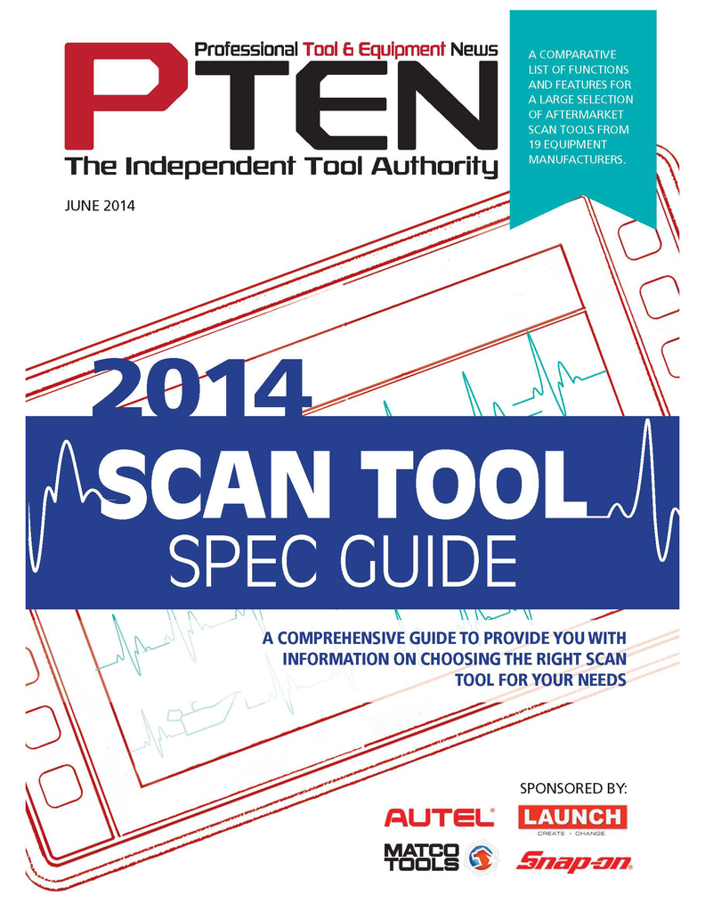 2014 Scan Tool Spec Guide Pten Pd Cover
