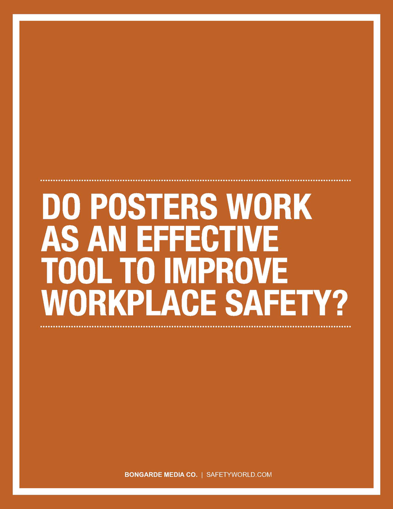 Are Posters An Effective Tool In Safety Safety World Version 2