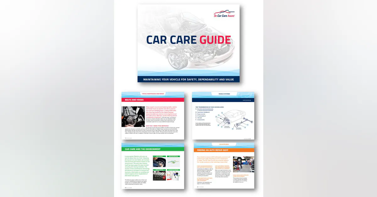 Car Care Council updates popular Car Care Guide, 80-page booklet now in ...