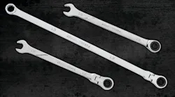 All 120XP Universal Spline XL Ratcheting Wrenches have double-stacked pawls to produce the 120 positions and three-degree swing arc to turn a fastener in tighter confines.