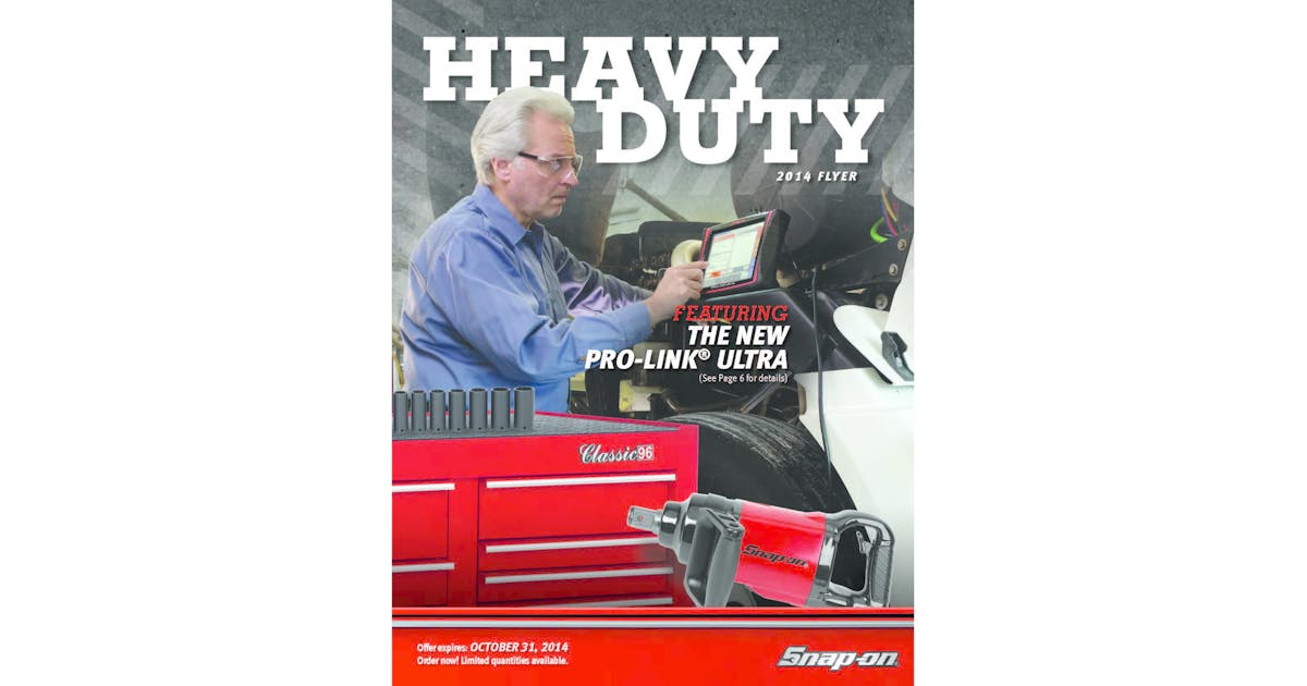 New Snapon heavy duty catalog offers array of tools and equipment