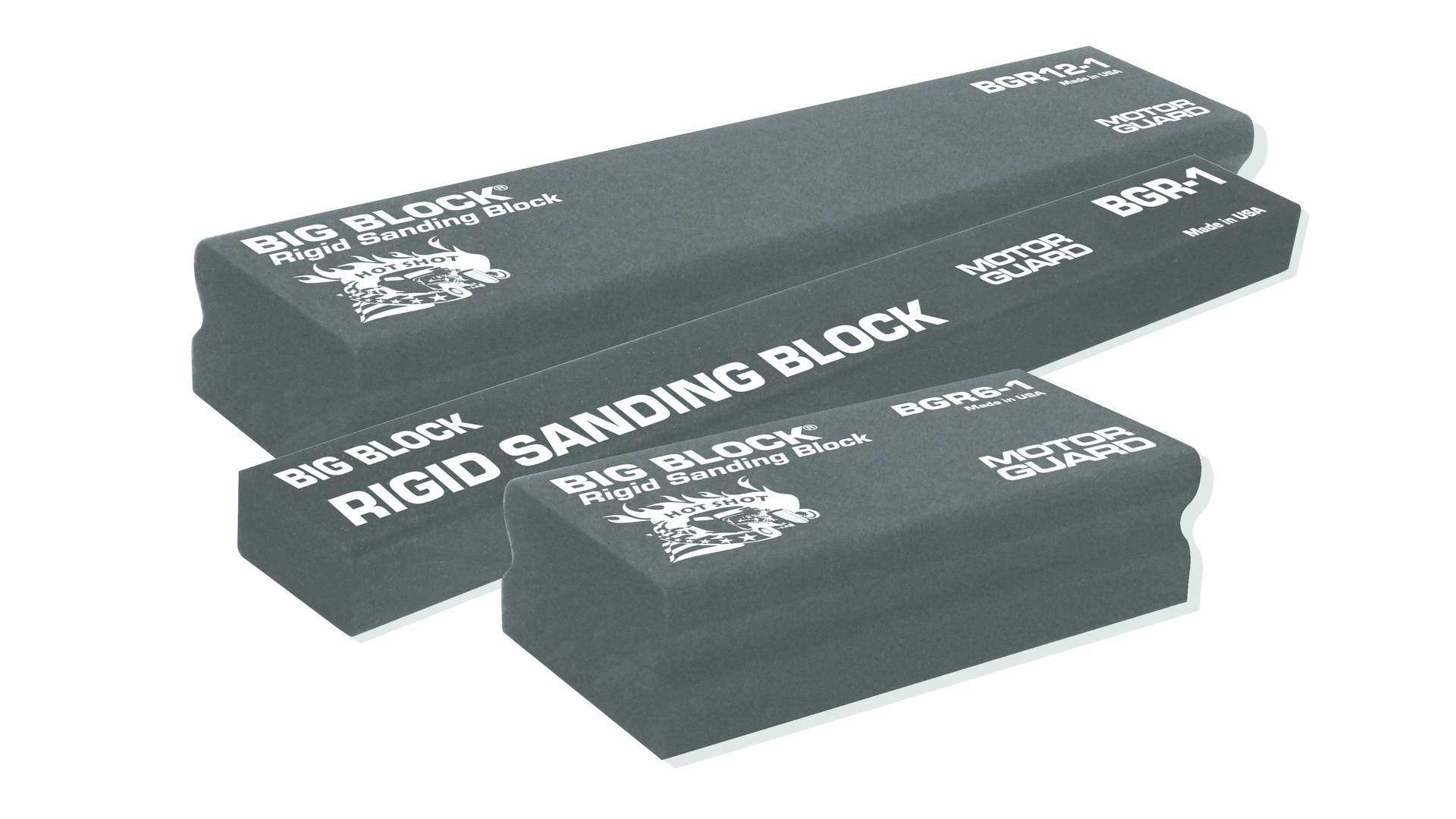 Line of SuperRigid Big Block sanding blocks Fleet Maintenance