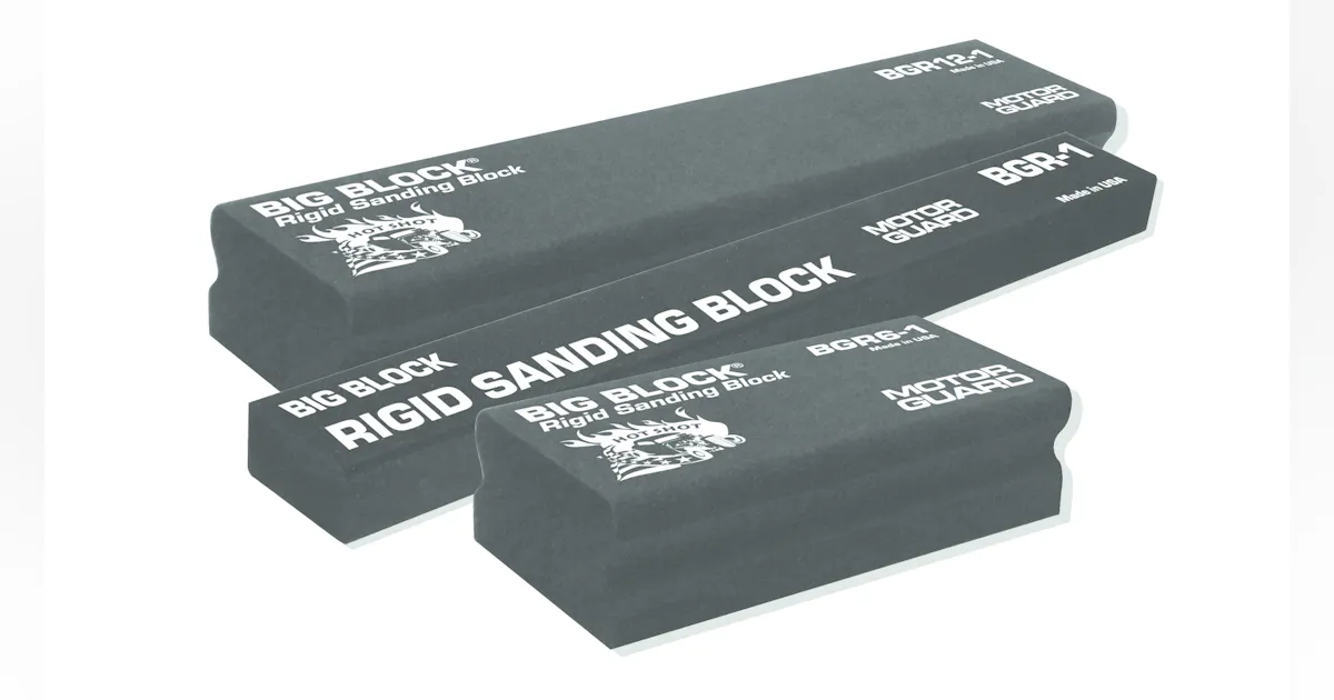Line of Super-Rigid Big Block sanding blocks | Fleet Maintenance