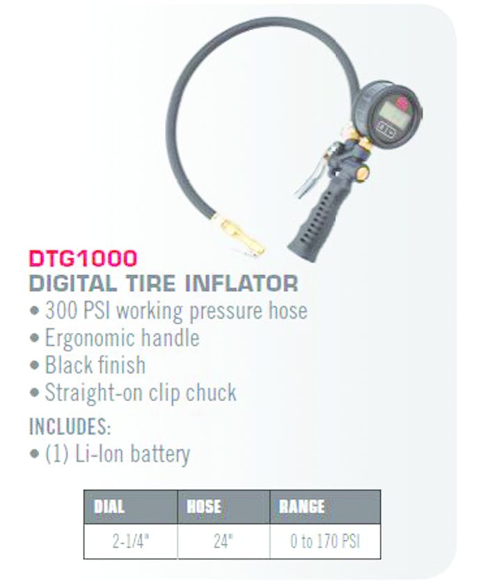 Digital Tire Inflator, No. DTG1000 Fleet Maintenance