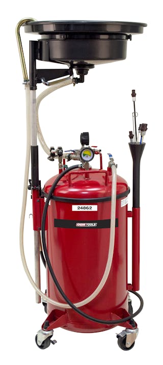 21-Gal Oil Drain and Vacuum Evacuator, No. 24862