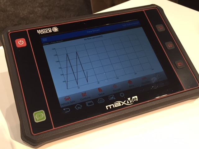 The Matco MaxMe diagnostic scan tool