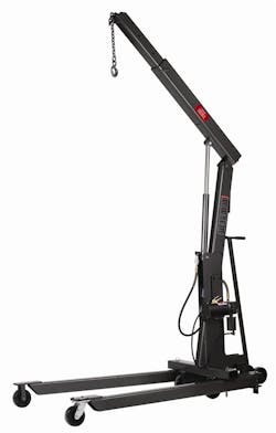 Floor cranes can lessen the time and effort required to lift, shift and move heavy vehicle components, plus reduce the risk of accidents or injury. Floor cranes can lessen the time and effort required to lift, shift and move heavy vehicle components, plus reduce the risk of accidents or injury.