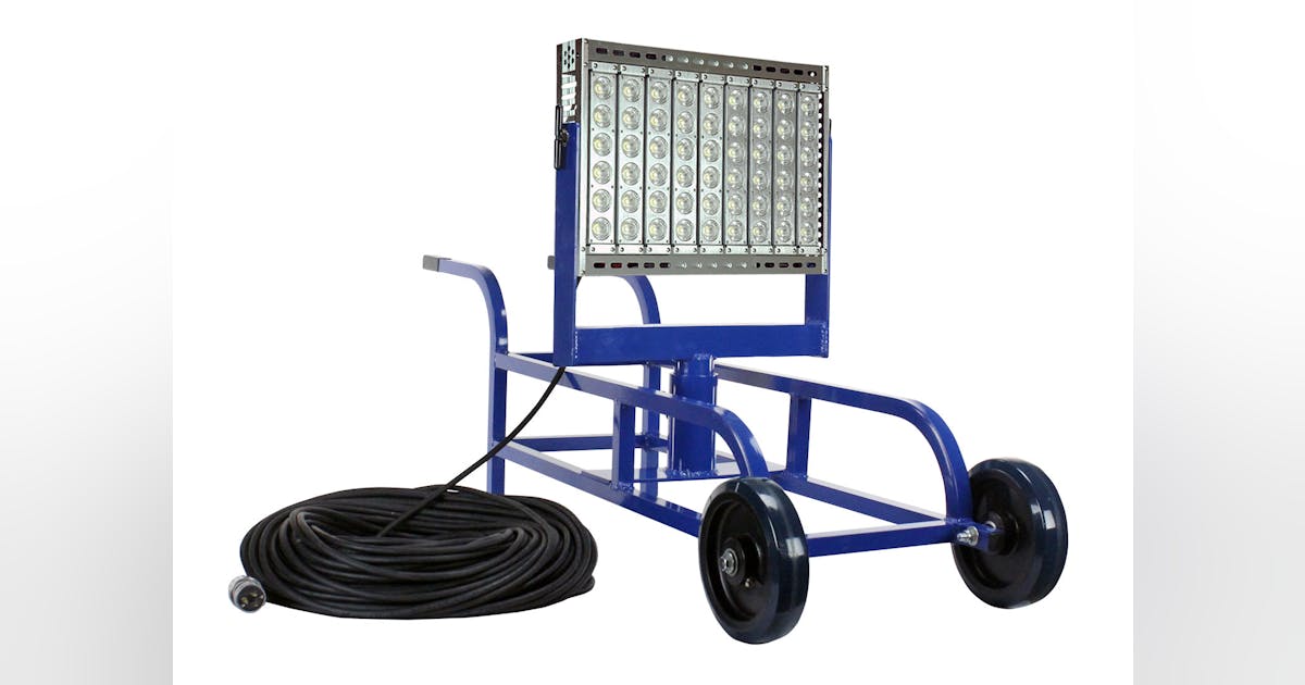 400 Watt Portable Work Area LED Light Cart, No. WAL-WBC-400LTL-LED-100 ...