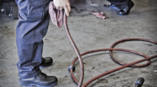 When selecting a new pair of work boots, technicians should make sure they fit well and are comfortable, plus have the features applicable to their work, which could include a safety toe, water resistance or puncture proof foot-bed.