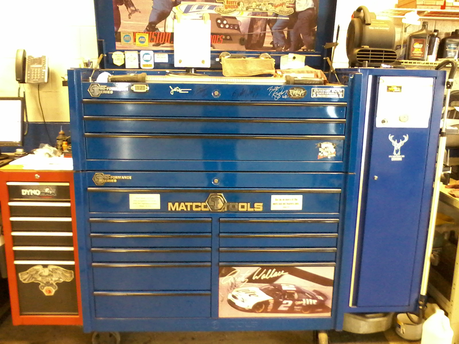 Chris Hanrahan has a 1998 Rusty Wallace Edition Matco Combo box, which is autographed by the former NASCAR champion.