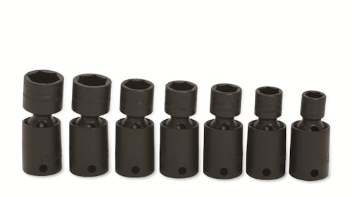 Metric 6 Point Shallow Flex Impact Socket Set No. 207IPFM Fleet