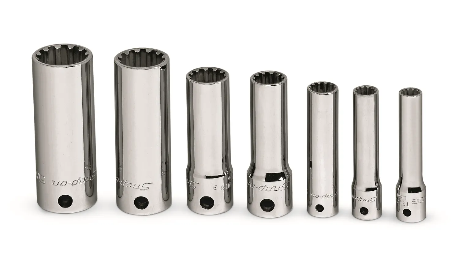 7-pc Deep Spline Socket Set, No. 207TFEL | Fleet Maintenance
