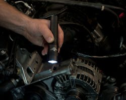 Technicians need proper lighting to perform vehicle maintenance effectively and efficiently. Quality lighting can improve productivity in the service bay. Technicians need proper lighting to perform vehicle maintenance effectively and efficiently. Quality lighting can improve productivity in the service bay.