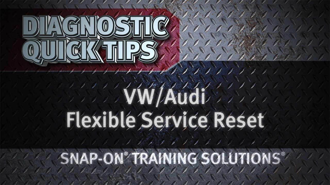 Snap-on Diagnostic Quick Tips: VW/Audi Flexible Service Reset Video
