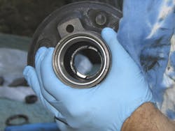 The lubricating oil in grease is what provides wear protection and lubricity, while the thickener acts as a sponge to hold the lubricating oil in place. The lubricating oil in grease is what provides wear protection and lubricity, while the thickener acts as a sponge to hold the lubricating oil in place.