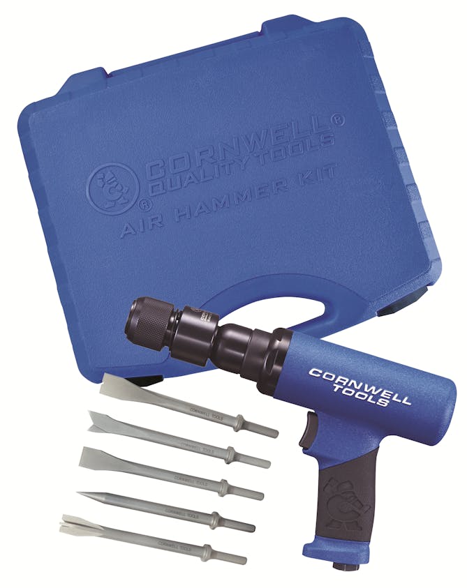 3" Stroke bluePOWER Air Hammer and 5pc Chisel Set, No. CAT4250AHK6
